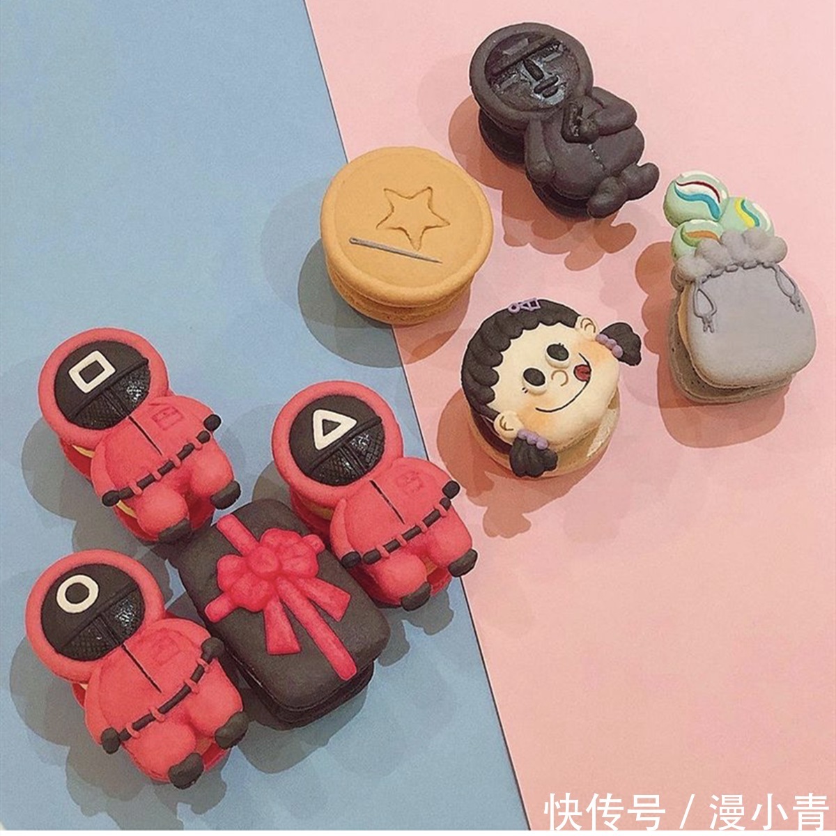 饼干|马卡龙也可以做成动漫的造型，如此可爱的模样，你舍得把它吃掉吗