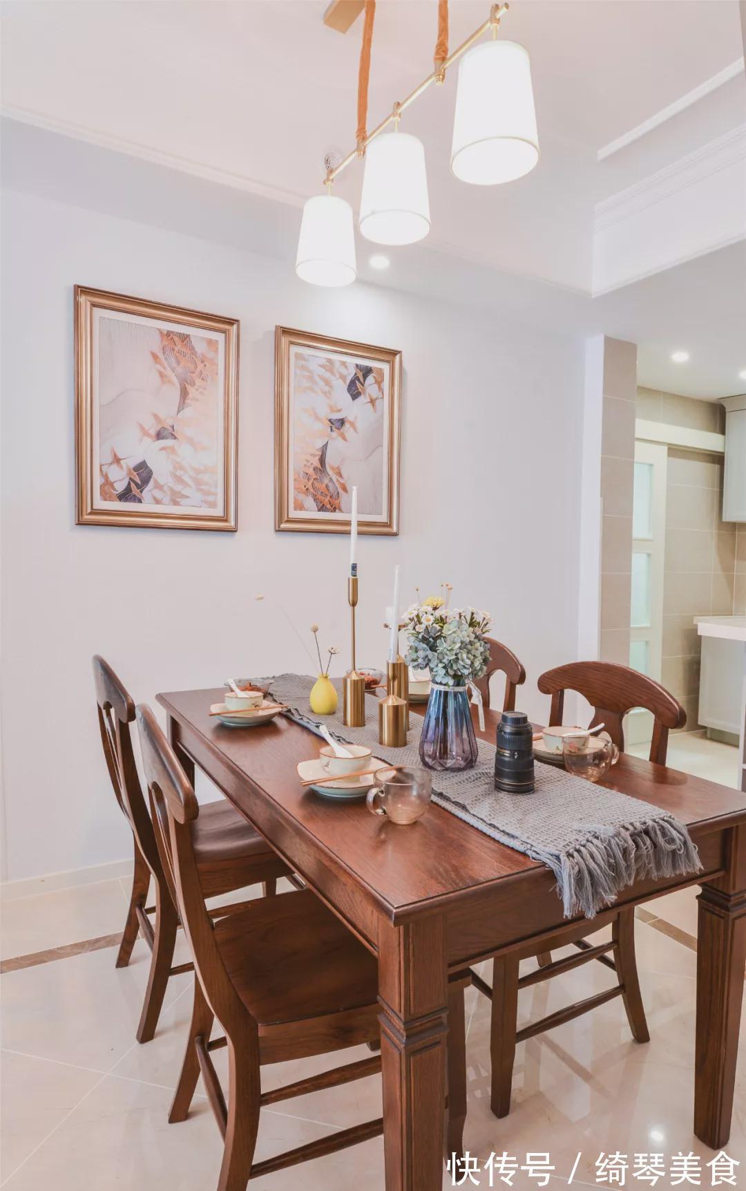 美式|142平美式四居室，户型方正，色调浪漫又温馨，以后有房也这样装