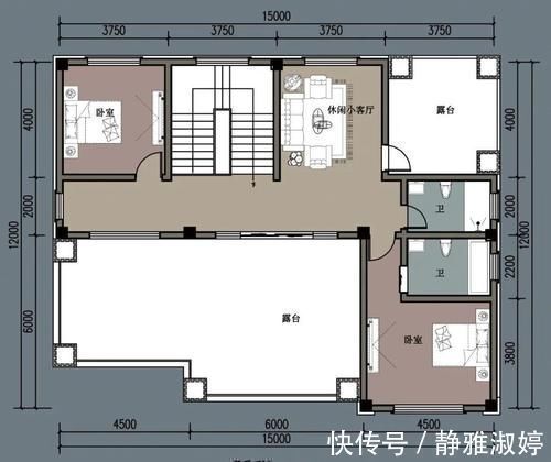 更上一层楼|农村自建三层别墅，面宽15米，8室2厅，还有储藏室和书房，真是太棒了