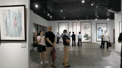 梁岩|丹青结同心，彩墨颂党恩—梁岩、刘永泽、罗丹青书画联展揭幕