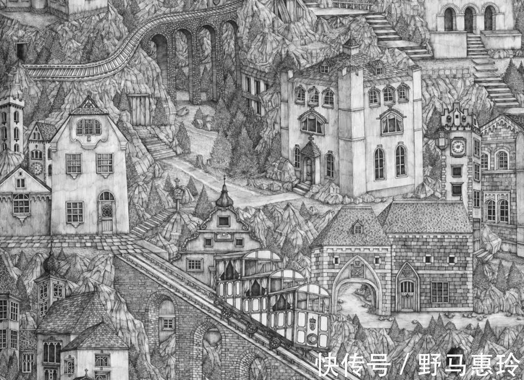 景观#一幅画用掉上百支笔,看到最后成果这么震撼,也就不觉得心疼了