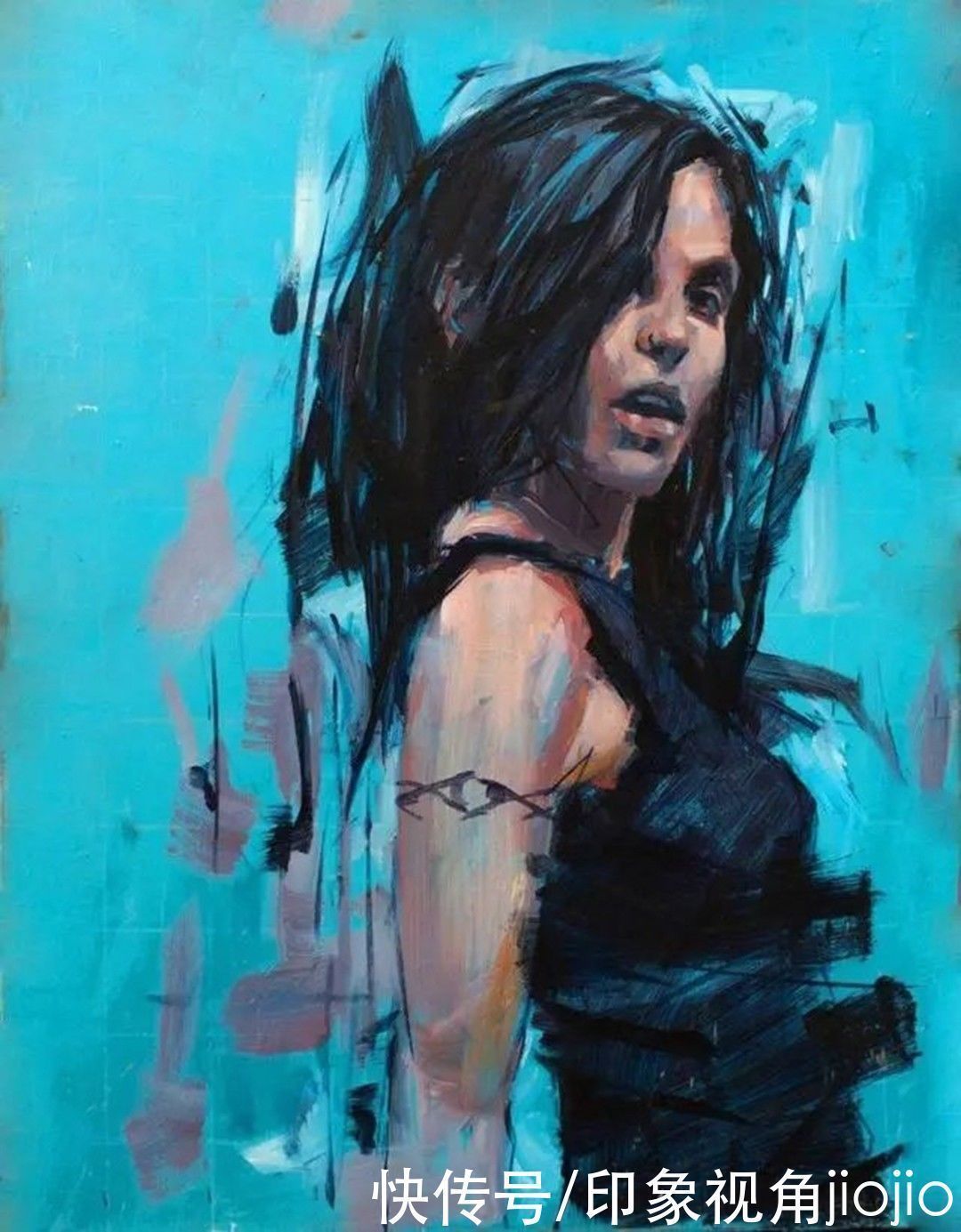 油画!个性人物油画:高调的用色,极度对比的视觉冲击