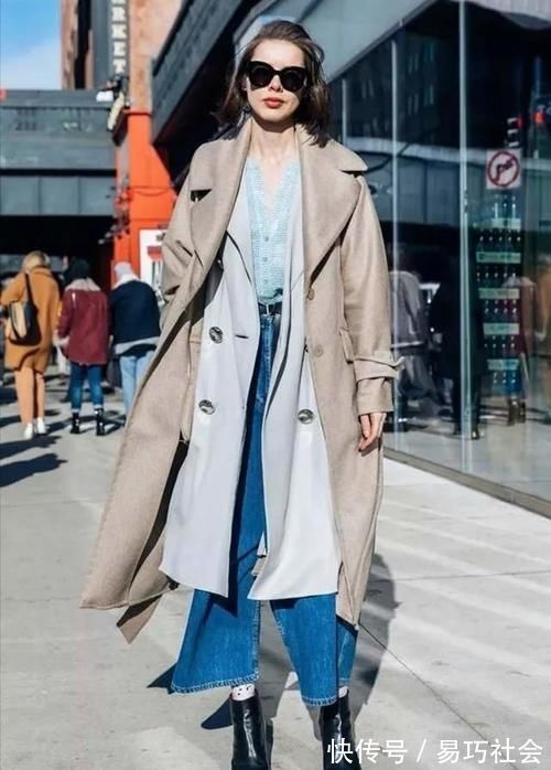 街拍 大衣+阔腿裤=今冬最in穿搭,选对单品,绝对又美又气质