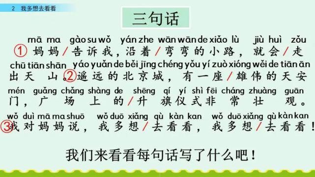 一年级下册语文课文2《我多想去看看》图文详解及同步练习