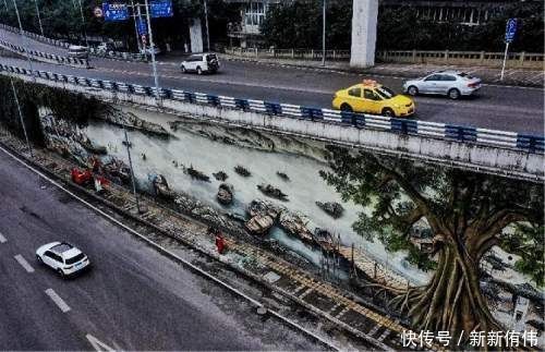 下一个热门打卡地!南滨路现巨型涂鸦墙