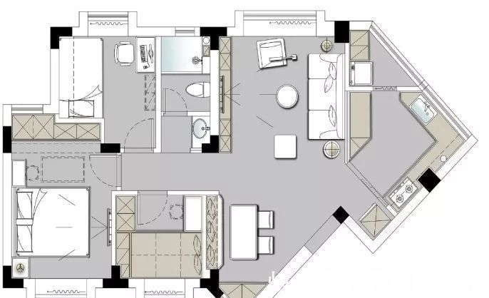 新房|76平米新房,三居室装修才花6万元,邻居看了羡慕不已