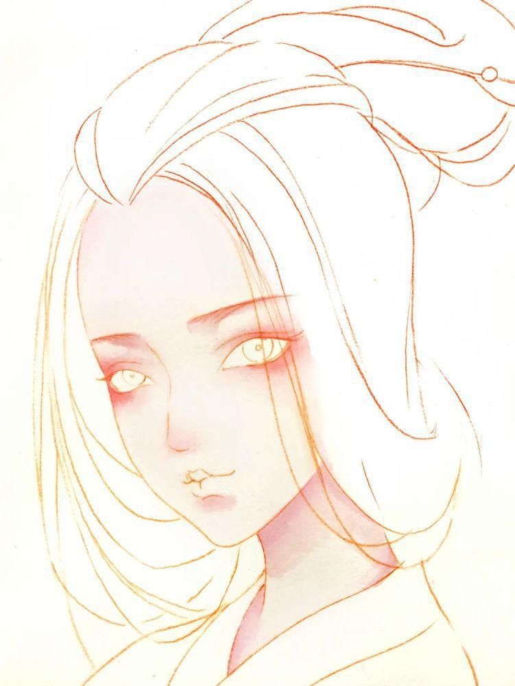  沈晔|她画出古风梦幻的水彩人物，融化了10万粉丝的心，这样的人也太温柔了！