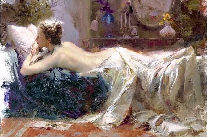 人物#皮诺德埃尼的油画人物,色彩斑斓,动静结合,光彩照人