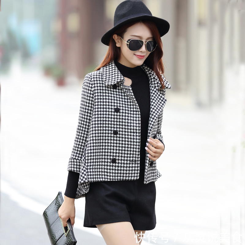 毛呢外套 小个子女人就别跟风穿长大衣,刚上新一种呢外套,上身贼洋气