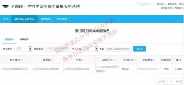 通知：研招网调剂意向采集系统即将开启！来看填写教程及注意事项