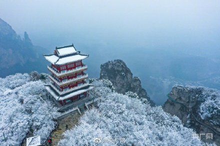 云台山|河南云台山雪景冰瀑同框 上线冬季限定美景