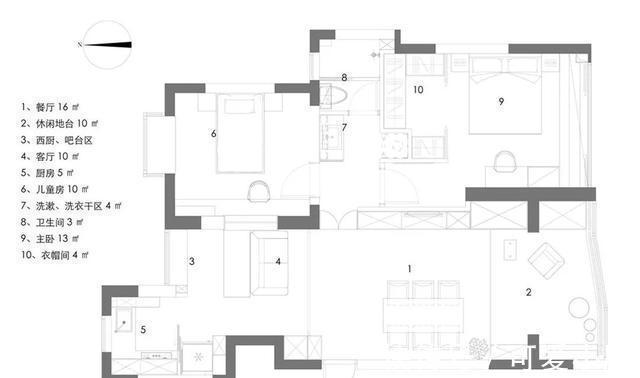 阳台|一家三口住,客厅不放沙发茶几,把阳台抬高,93㎡的家简约漂亮!