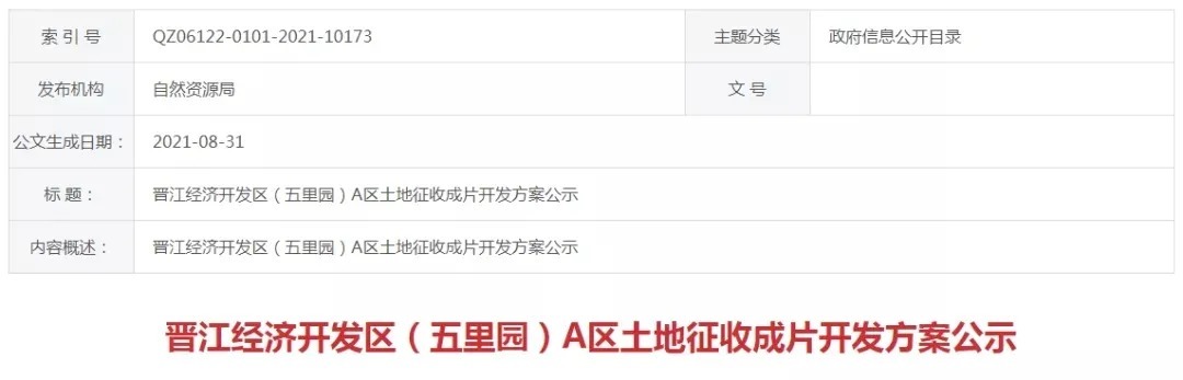 晋江市|总量超4400亩!晋江市土地成片开发热潮来袭!这些片区将迎巨变!