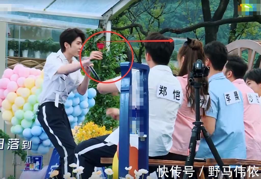 玫瑰花|蔡徐坤略过baby，把玫瑰花给沙溢以为没事，谁知baby手部举动真实了