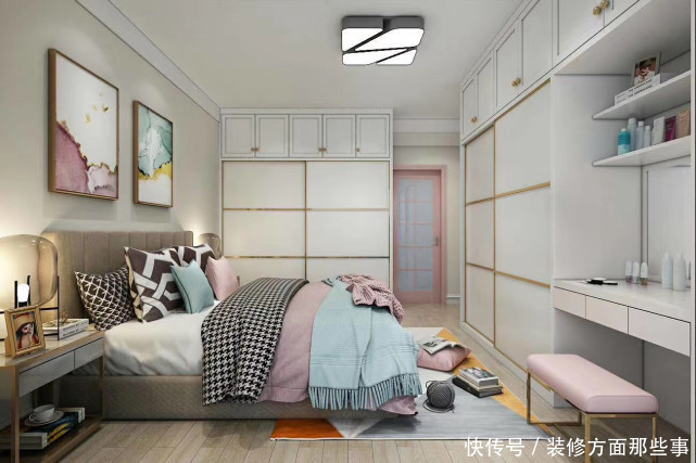 汇贤|132平现代风遇上澄净温柔的藕粉,每个区域都散发着灼眼的浪漫