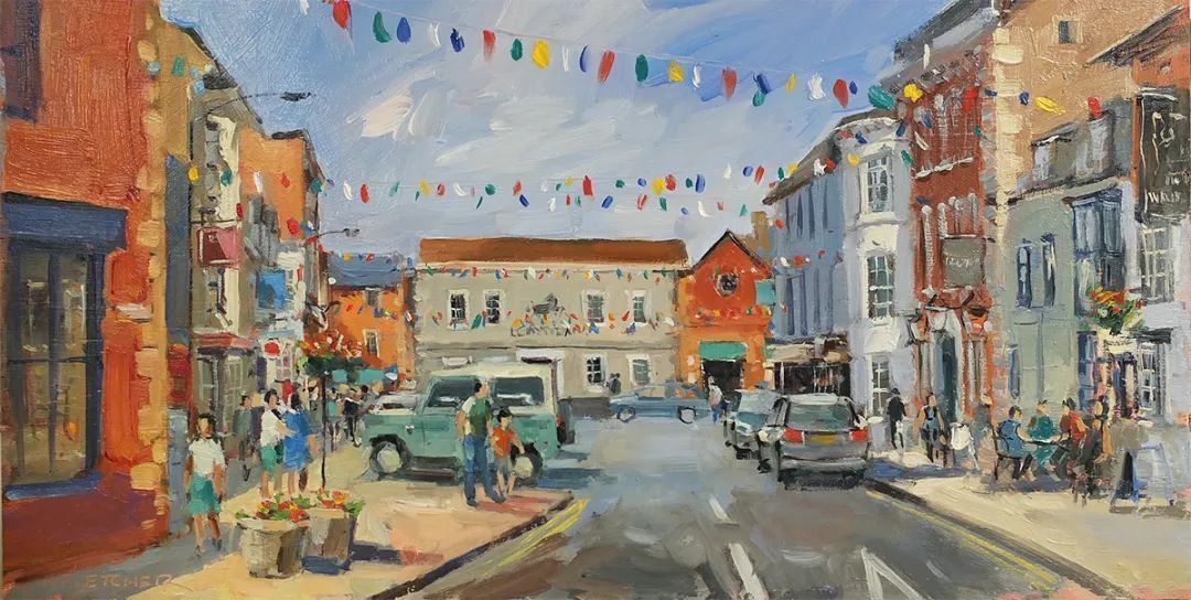 田园风光画@他用画笔,勾勒出一幅幅唯美动人的田园风光画