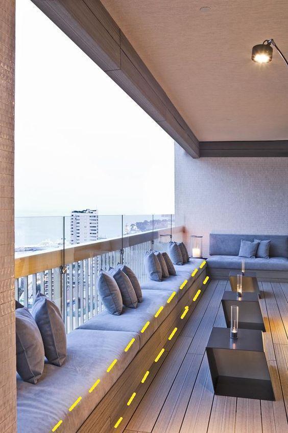 收纳|谁说飘窗只能装窗边室外阳台扶手边装一圈,效果比装窗边更高级