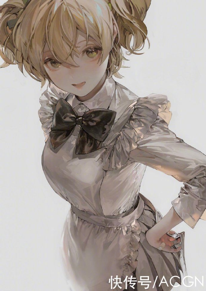 奈奈|画师笔下的短发双马尾妹子太可爱了,先收藏一波