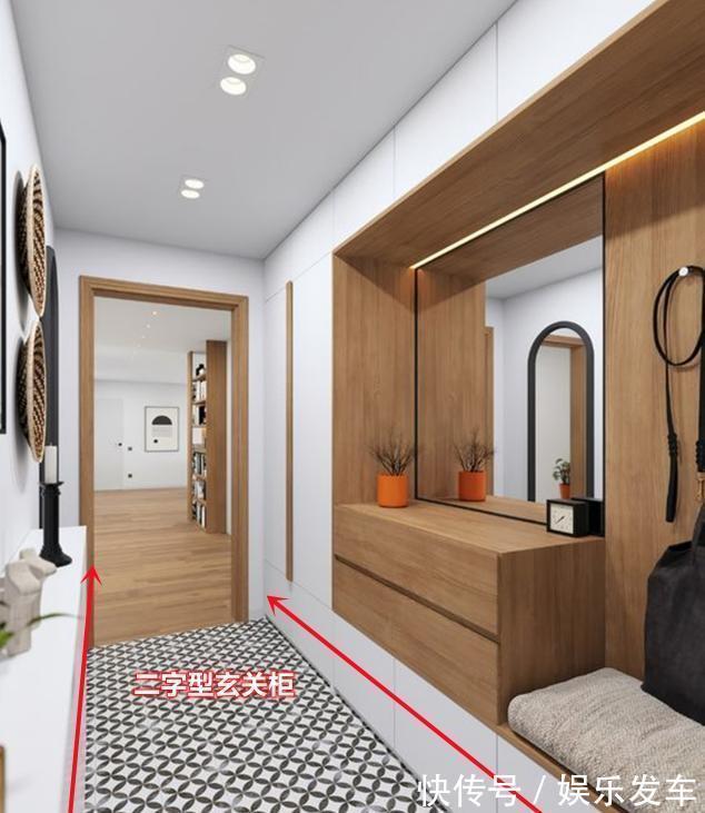 定制|我考虑清楚了,玄关柜靠墙定制L型,储物量大,功能一体化也不挤