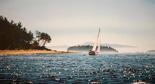 湖底@她画了一片湖水,波光粼粼,放大5倍后,专家懵了:这根本不是画