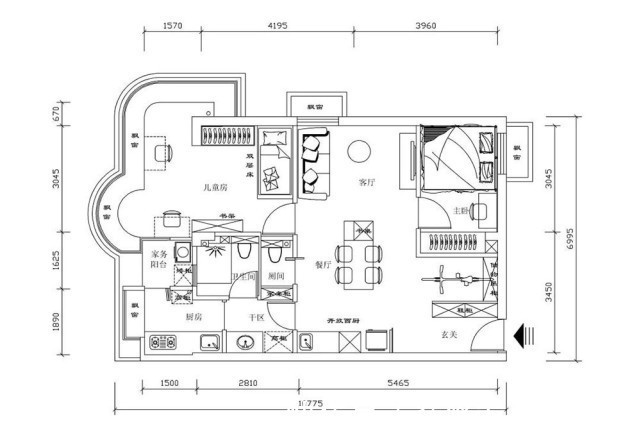 一日三餐|97平二居室杏黄色系充盈整个空间明亮舒适,很是舒心惬意