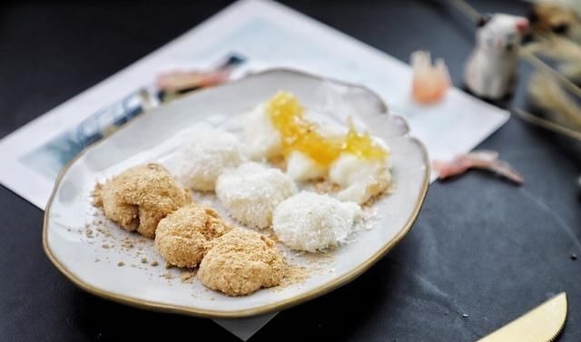 幸福到流泪的黄豆糯米团子，软糯香甜，超萌超美味的小零食