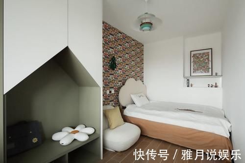 玄关|她把客厅一分为二，家里多间房，再把电视请出家，生活简单又幸福