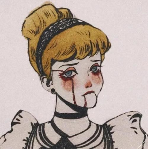 迪士尼公主画黑暗妆，艾莎女王看着像反派，但是好可爱！