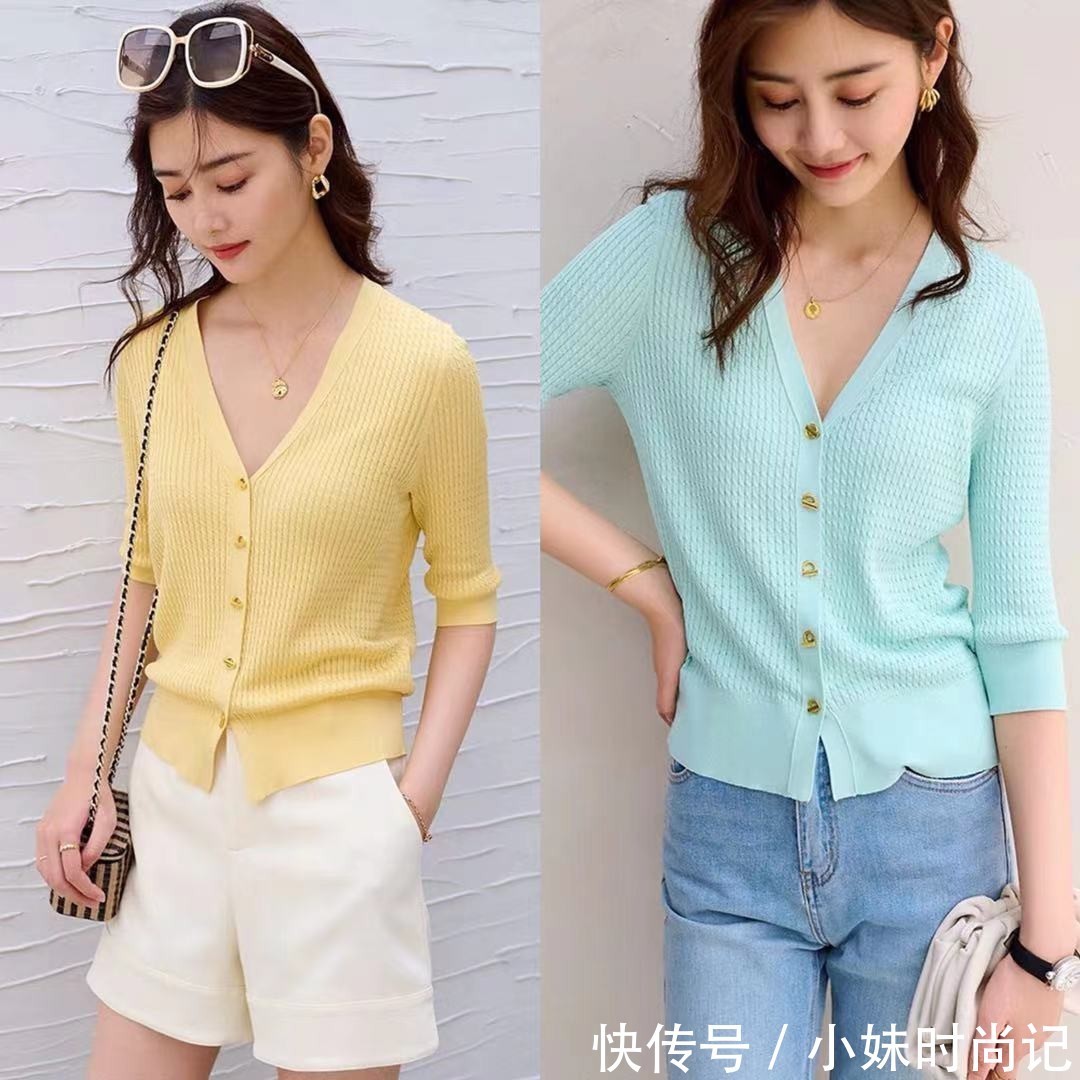 夏日|夏季针织衫新穿法,比T恤时尚,比衬衫优雅!显气质又美丽