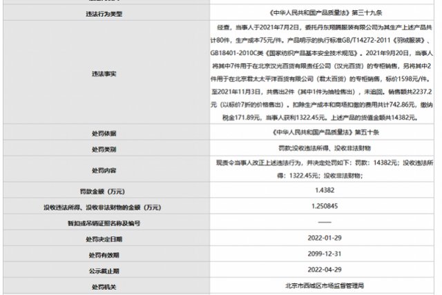 中华人民共和国产品质量法 知名时装品牌致歉