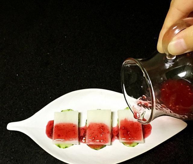 高级|很高级的一道甜点哦,果酱山药,口感绵软的滋味哦