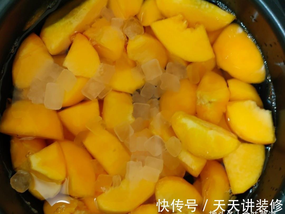 自制|在家自制黄桃罐头，清甜爽口美味，3小时就能吃，再也不用去买了