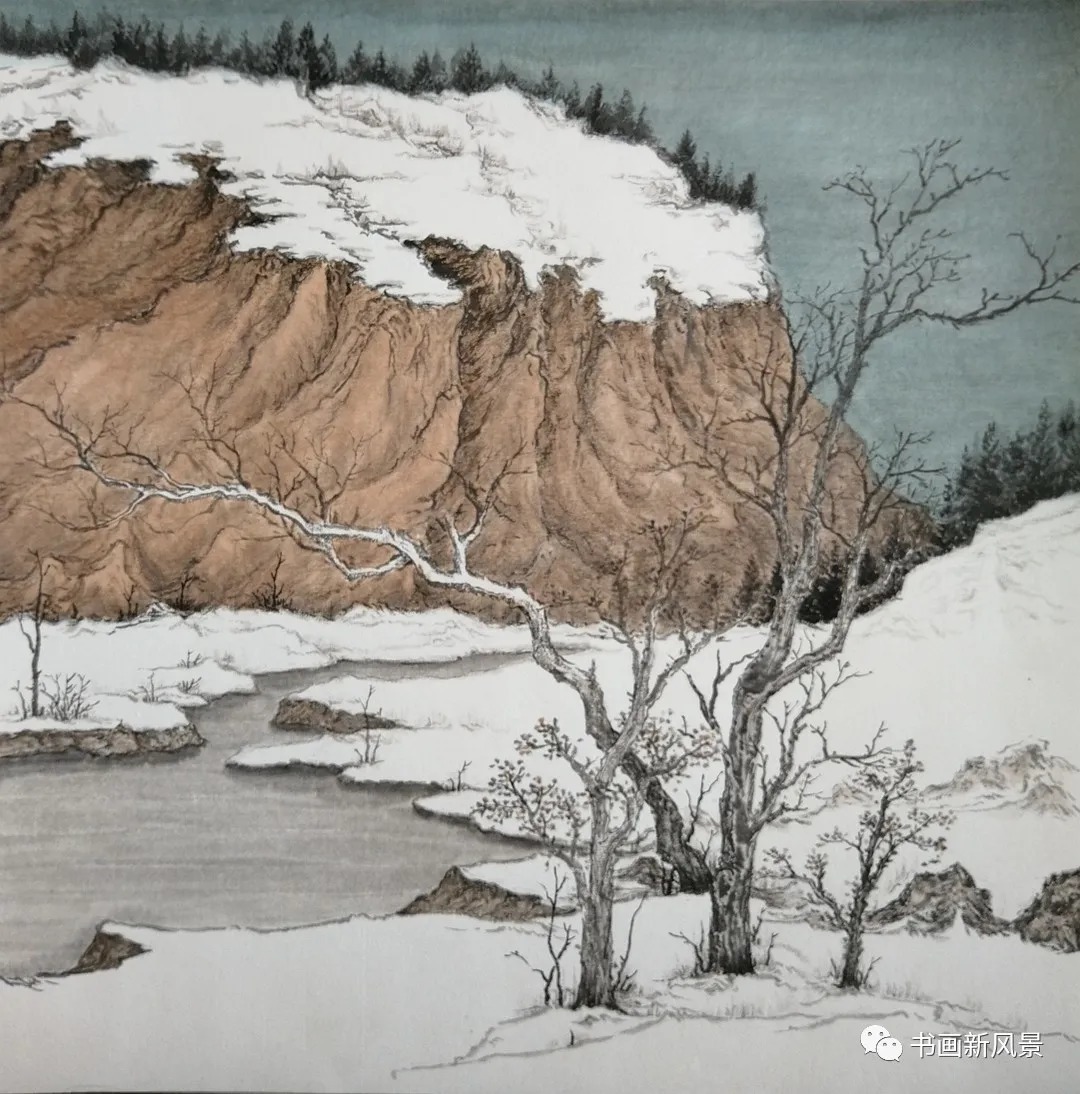 美术家协会@国画:家乡的雪