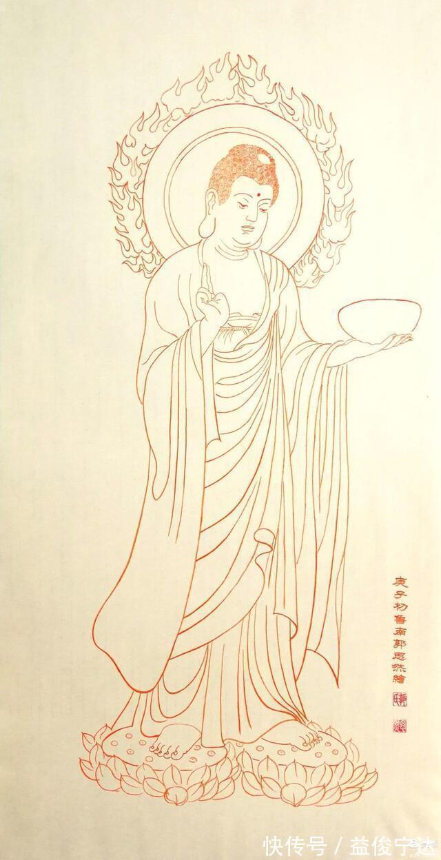 白描|实力派书画家郭思然先生,朱砂白描人物系列作品欣赏