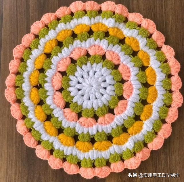 新手#「针织作品」32款只用到一种针法织出来的美垫子,新手留存备用