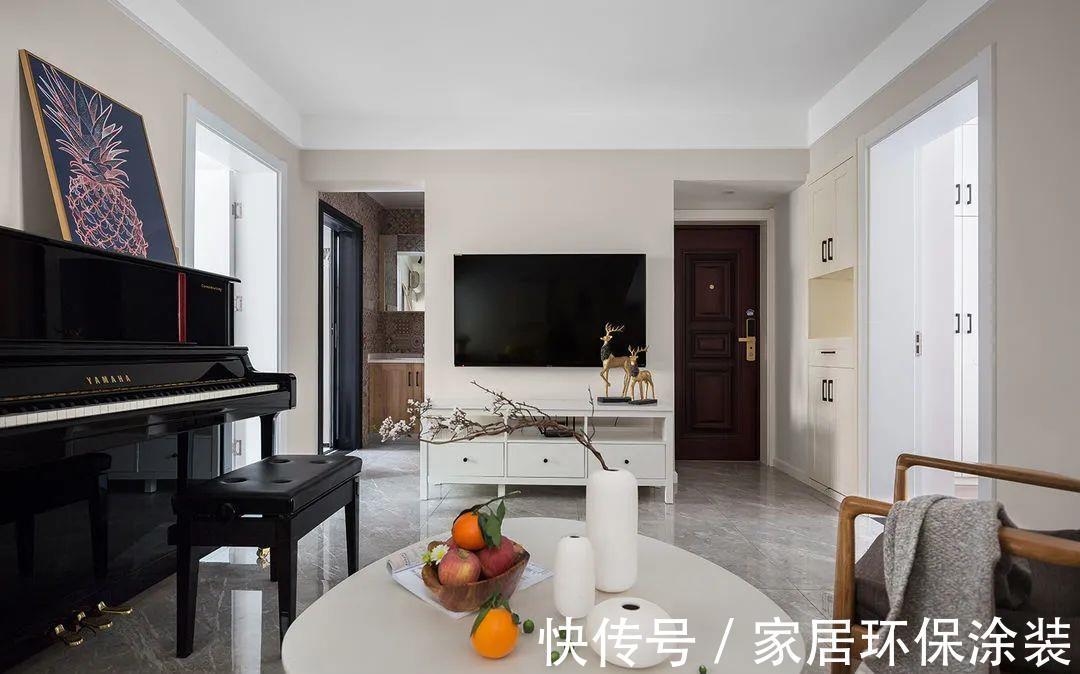 乳胶漆|77㎡小户型简约风,一个好设计方案,可以发挥每一平米空间的价值