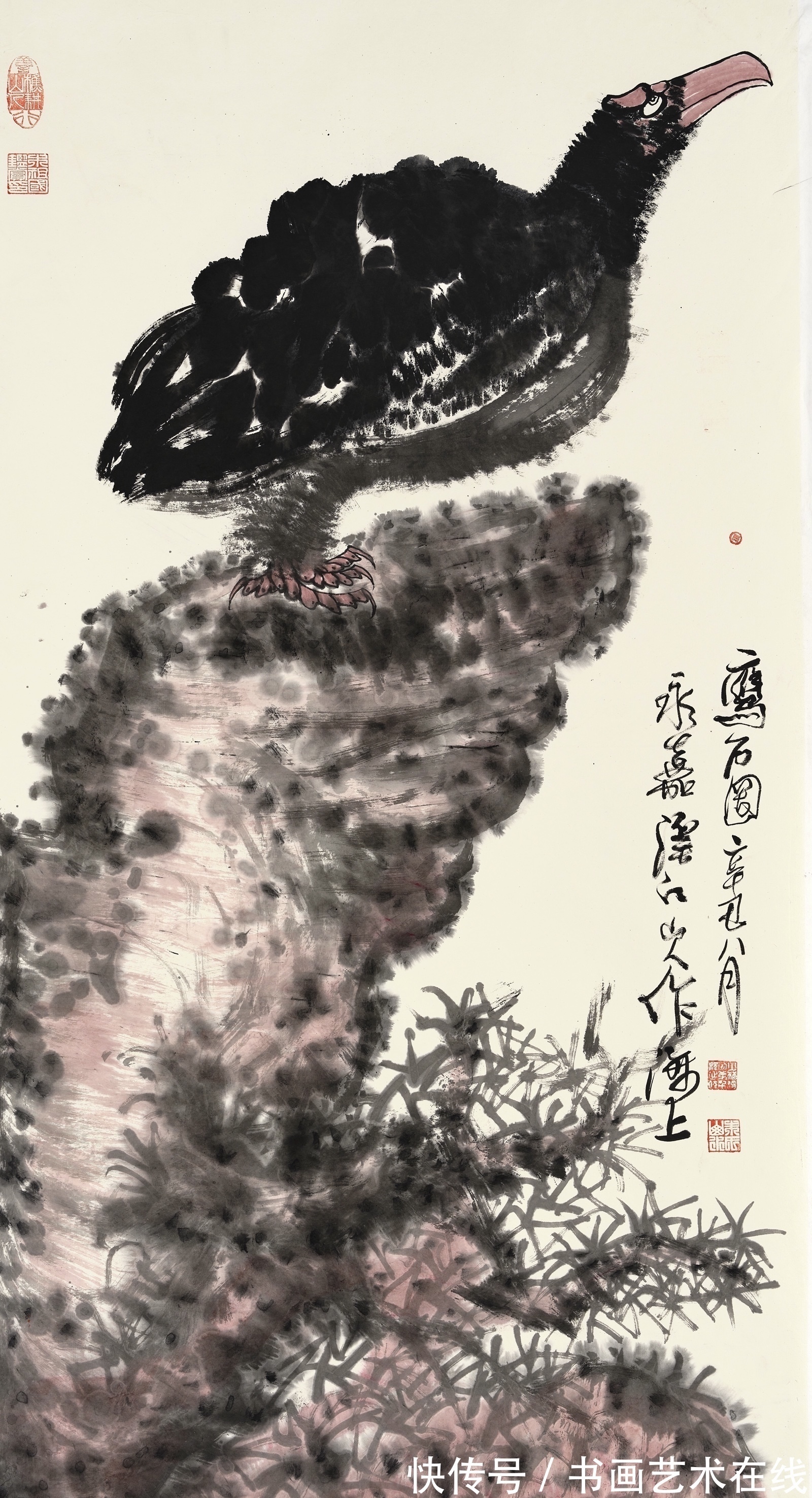 指墨画&艺高天下,独具风格——国画家、画鹰大家、指墨画艺术大师朱祖国