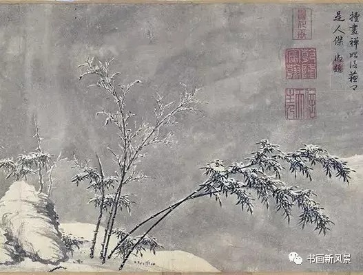 竹石!煮雪烹茶,听雪敲竹