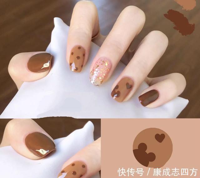 打底|让人心动的5款美甲，温柔又高级！酒红发财美甲真的显手白