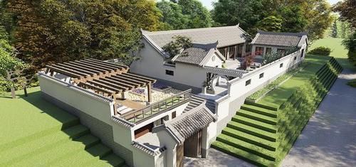 黛瓦|牛75万自建最美四合院，白墙黛瓦，庭院幽深，堪称传世之院