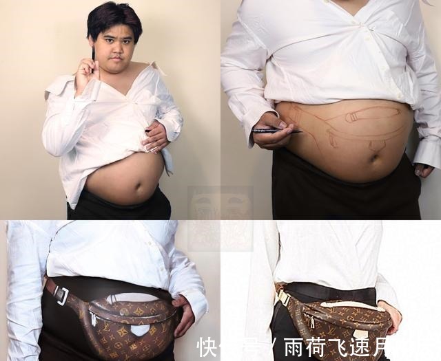 小胖|泰国小胖低配版cosplay，人家一分钱不花，cos了一个LV的包