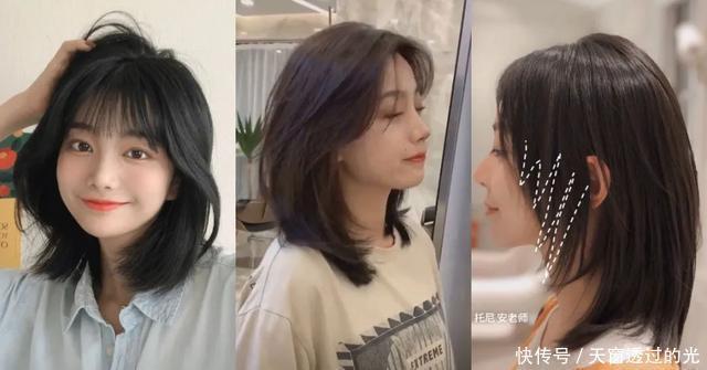 长发妹也会爱的短发造型！2020年韩系俏皮‘桃花剪’中短发推荐