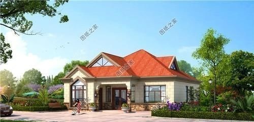 阁楼|一层半农村建房设计图，美观实用还经济，有这样的房子谁还住楼房