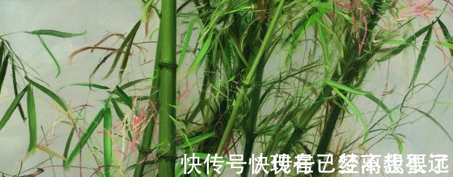 雨香$冷军画油画竹子,画一幅不过瘾连着画四幅,一幅卖了500万!