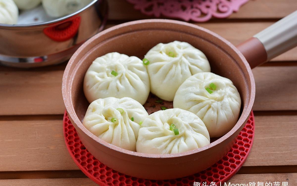 韭菜|早餐想吃新鲜暄软包子,无需二次发酵,现做现吃30分钟全搞定