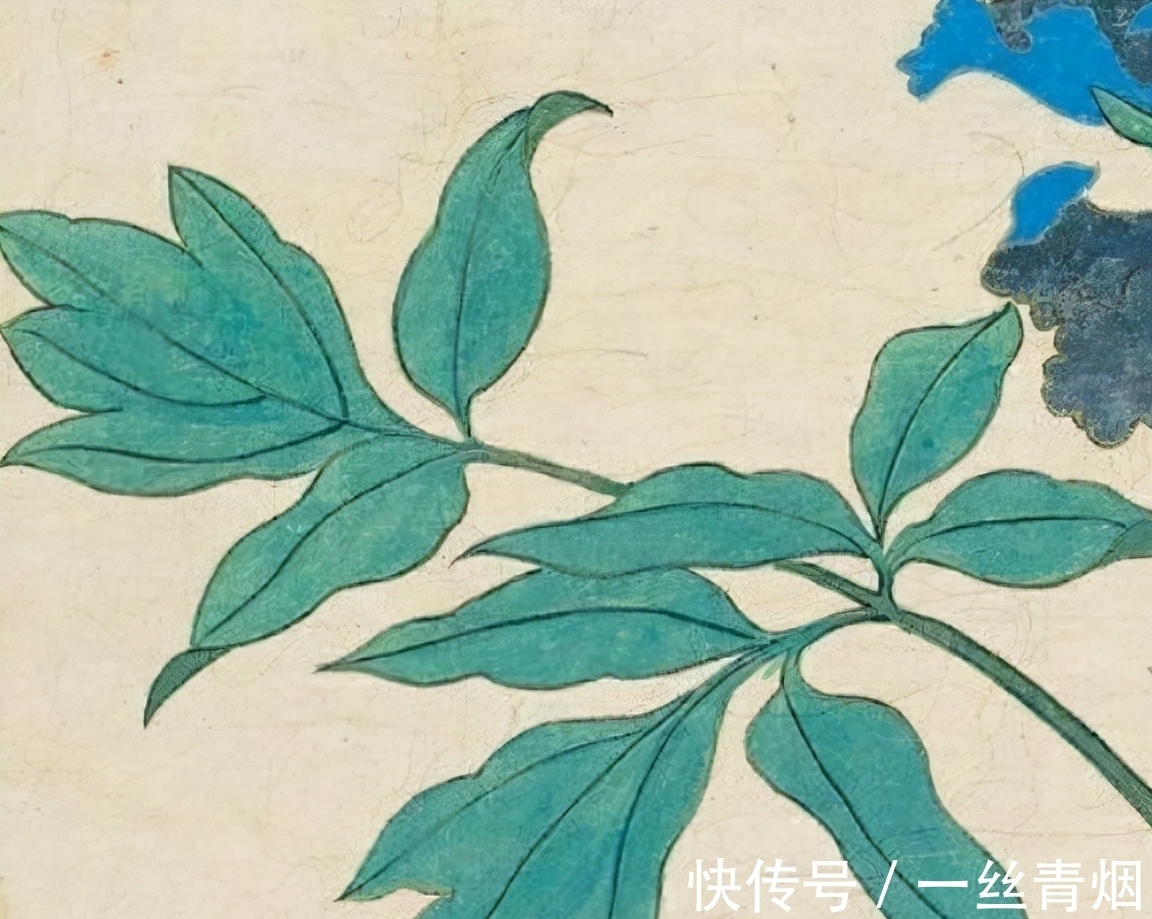 佛头青牡丹@张大千的佛头青牡丹欣赏:加入宋徽宗的瘦金体书法,作品贵不可挡