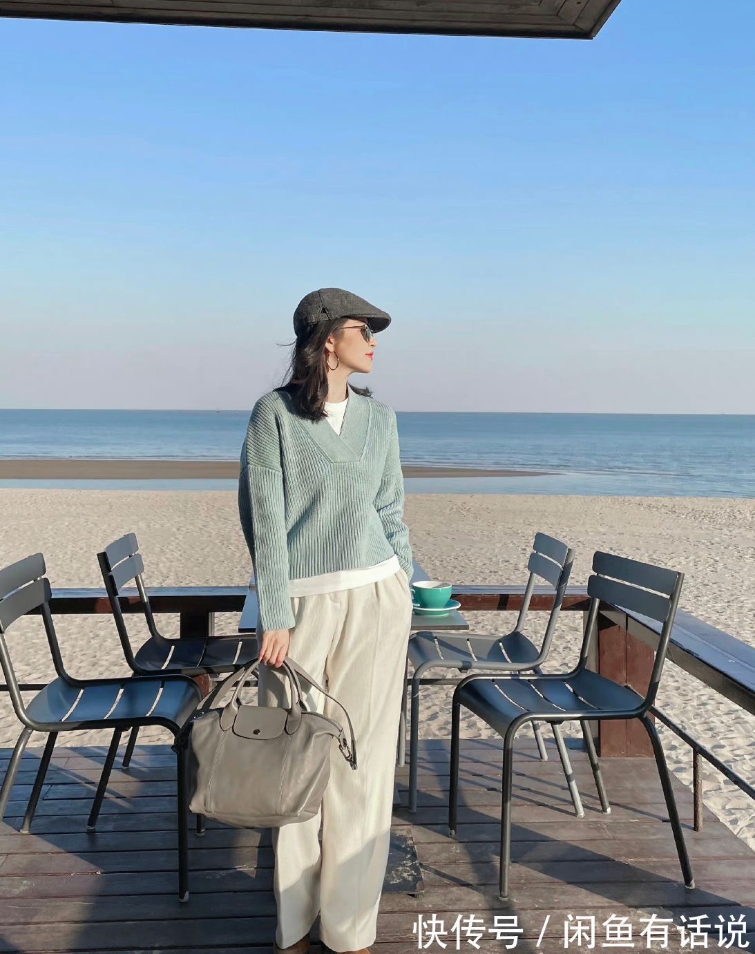 打底衫 三木又穿火了一种新搭配:叫“上身加法,下身减法”,时髦还保暖