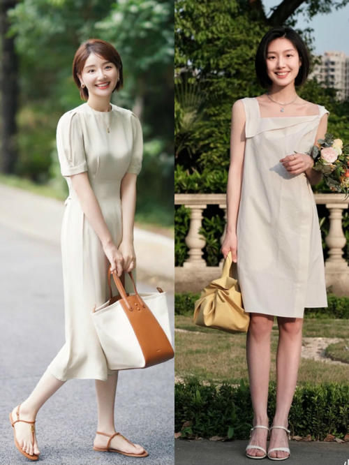 穿搭 裙子下面不一定穿高跟鞋,今年流行这样穿,洋气显瘦,很有女人味