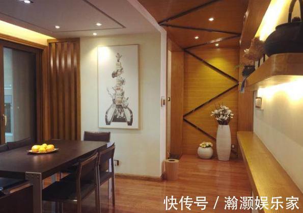 中式|85㎡新中式风装修,玄关就很个性,书柜''藏''着一张床,实用