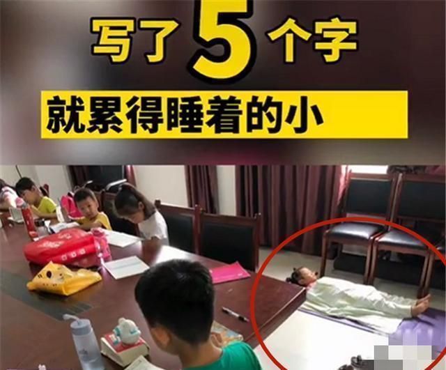 家长|小学生写了“5个字”的作业，就累得睡着了，家长我家也有同款